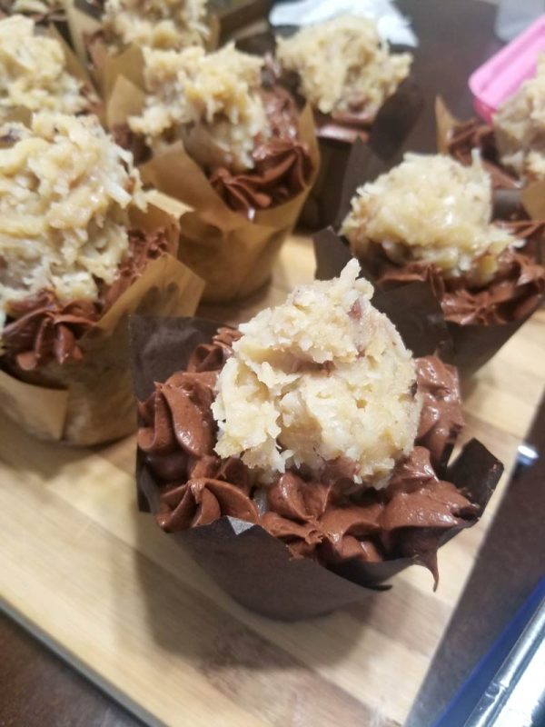 German Chocolate Cup Cakes